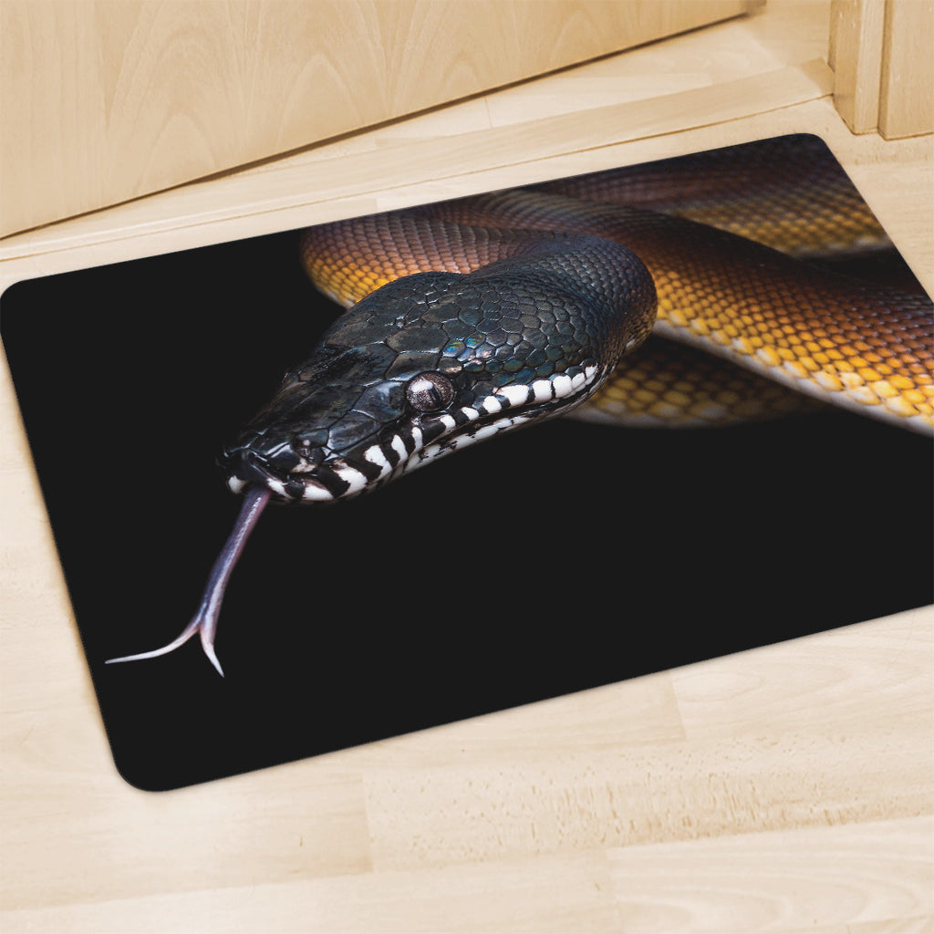Leiopython Snake Print Polyester Doormat