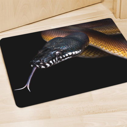 Leiopython Snake Print Polyester Doormat