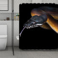 Leiopython Snake Print Polyester Shower Curtain