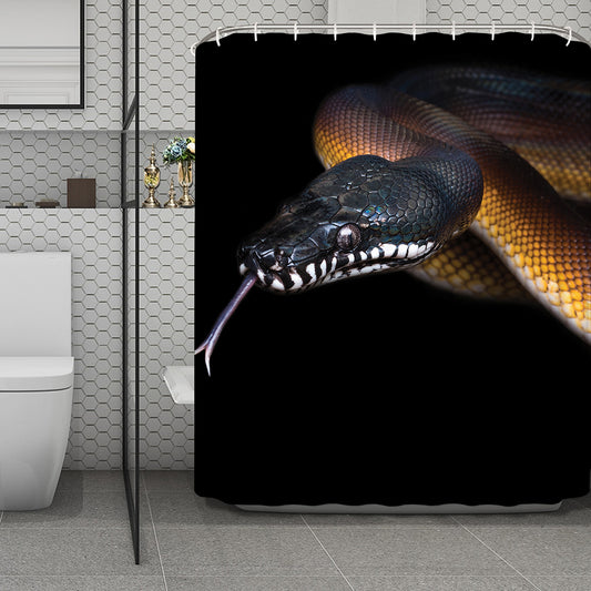Leiopython Snake Print Polyester Shower Curtain
