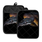 Leiopython Snake Print Pot Holders With Pocket