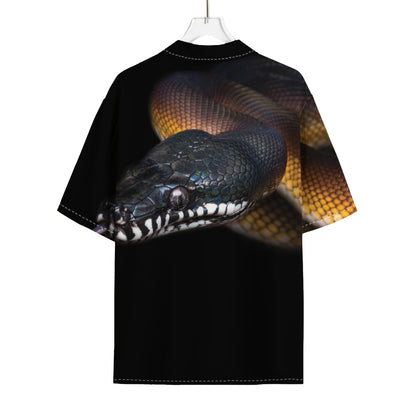 Leiopython Snake Print Rayon Hawaiian Shirt
