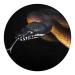 Leiopython Snake Print Round Blanket