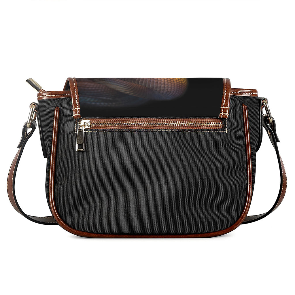 Leiopython Snake Print Saddle Bag