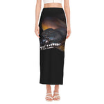 Leiopython Snake Print Side Slit Maxi Skirt