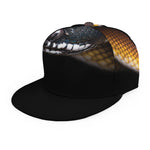 Leiopython Snake Print Snapback Cap