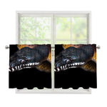 Leiopython Snake Print Tier Curtains