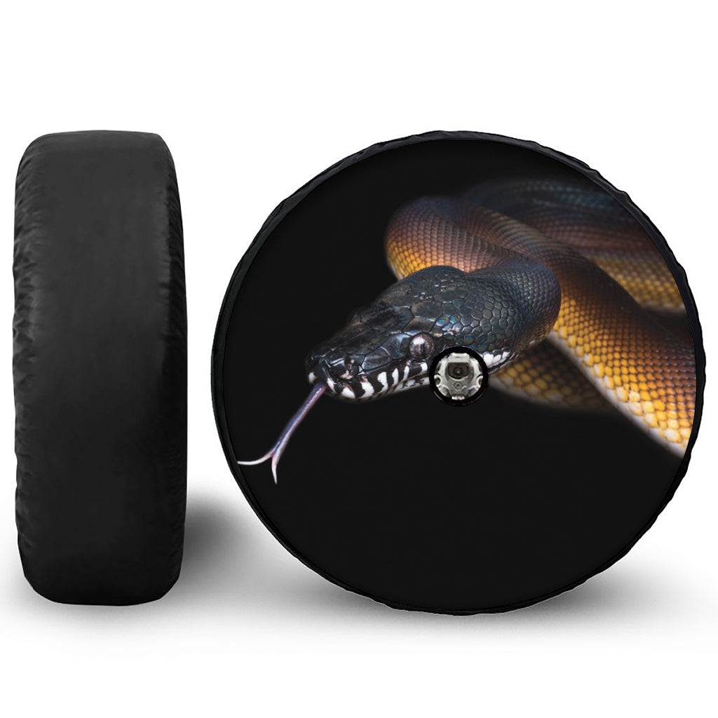 Leiopython Snake Print Tire Cover With Camera Hole