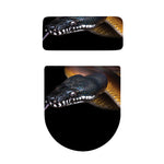 Leiopython Snake Print Toilet Lid And Tank Cover Set