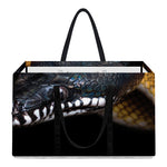 Leiopython Snake Print Utility Tote Bag