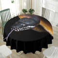 Leiopython Snake Print Waterproof Round Tablecloth