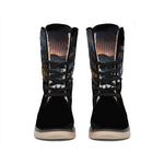 Leiopython Snake Print Winter Boots