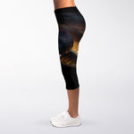 Leiopython Snake Print Women's Capri Leggings