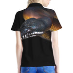 Leiopython Snake Print Women's Polo Shirt
