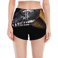 Leiopython Snake Print Women's Split Running Shorts