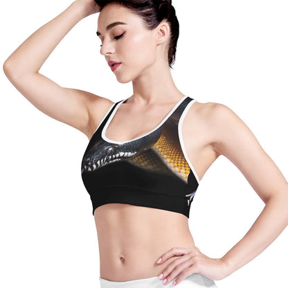Leiopython Snake Print Women's Sports Bra