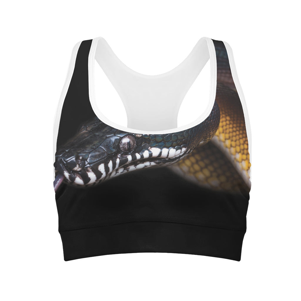 Leiopython Snake Print Women's Sports Bra