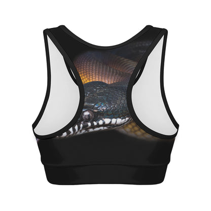 Leiopython Snake Print Women's Sports Bra