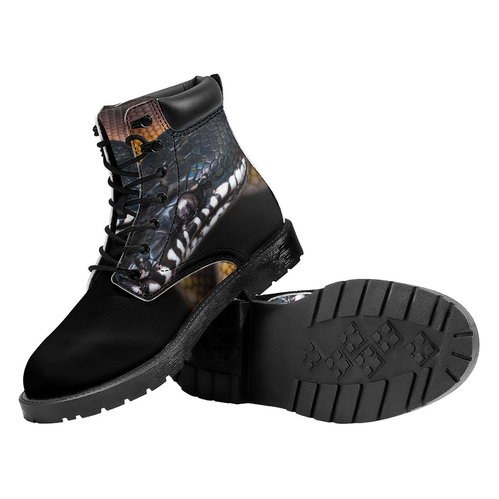 Leiopython Snake Print Work Boots