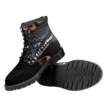 Leiopython Snake Print Work Boots