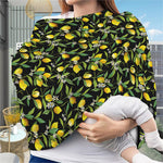 Lemon And Flower Pattern Print Baby Seat Cover