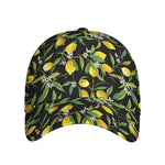 Lemon And Flower Pattern Print Baseball Cap