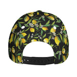 Lemon And Flower Pattern Print Baseball Cap