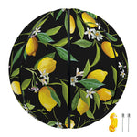 Lemon And Flower Pattern Print Basketball