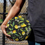 Lemon And Flower Pattern Print Basketball
