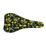 Lemon And Flower Pattern Print Bicycle Seat Cover