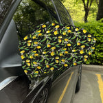 Lemon And Flower Pattern Print Car Side Mirror Covers