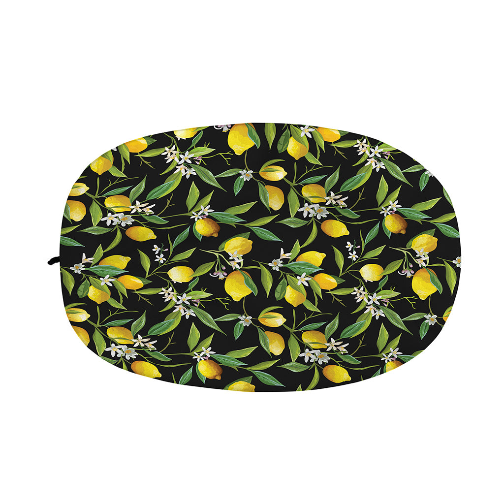 Lemon And Flower Pattern Print Car Side Mirror Covers
