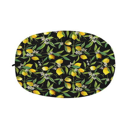 Lemon And Flower Pattern Print Car Side Mirror Covers