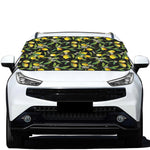 Lemon And Flower Pattern Print Car Windshield Snow Cover