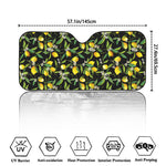Lemon And Flower Pattern Print Car Windshield Sun Shade