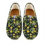 Lemon And Flower Pattern Print Casual Shoes