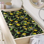 Lemon And Flower Pattern Print Changing Pad Cover