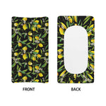 Lemon And Flower Pattern Print Changing Pad Cover