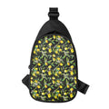 Lemon And Flower Pattern Print Sling Bag