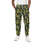 Lemon And Flower Pattern Print Cotton Pants