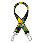 Lemon And Flower Pattern Print Dog Seat Belt