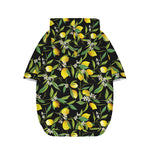 Lemon And Flower Pattern Print Dog Zip Up Hoodie