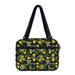 Lemon And Flower Pattern Print Double Strap Bible Bag