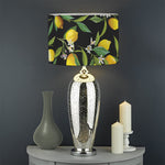 Lemon And Flower Pattern Print Drum Lamp Shade