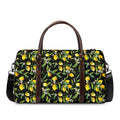 Lemon And Flower Pattern Print Duffel Bag
