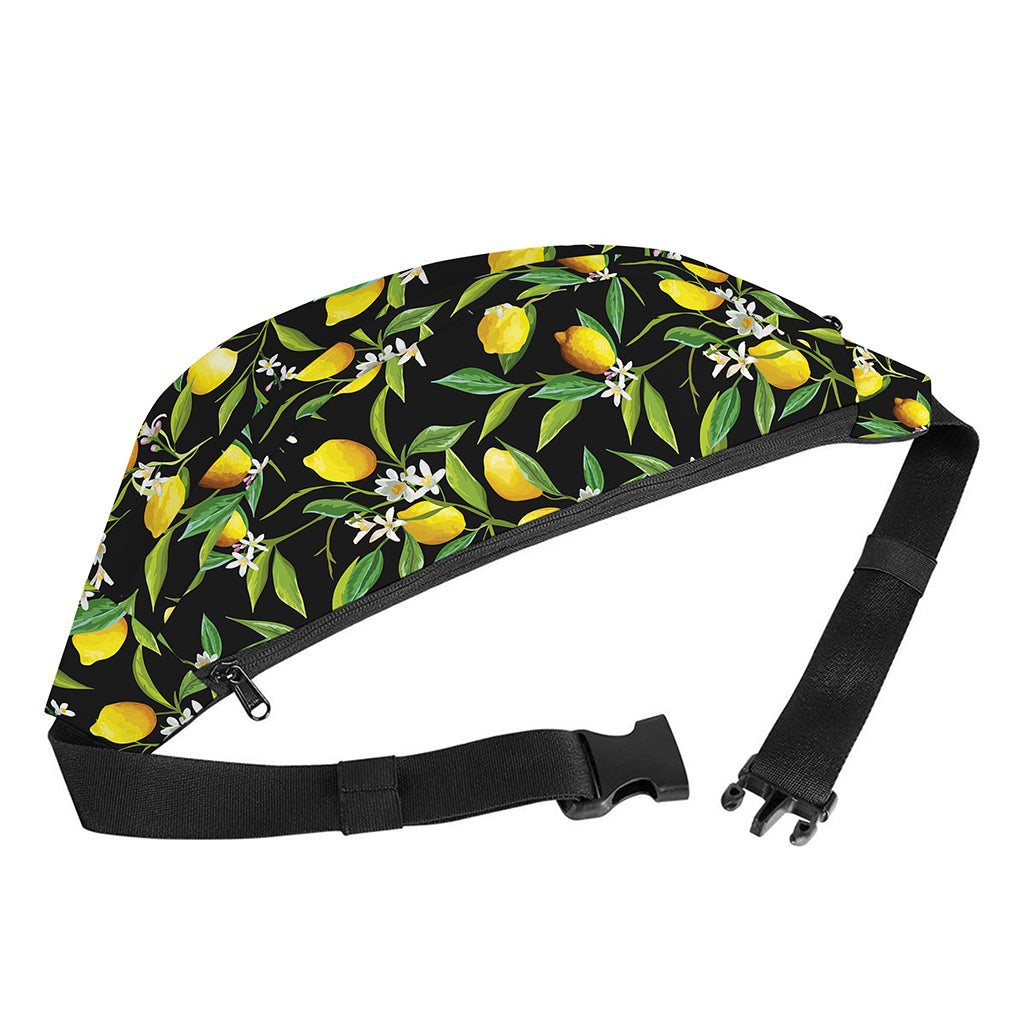 Lemon And Flower Pattern Print Fanny Pack