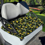 Lemon And Flower Pattern Print Golf Cart Seat Cover