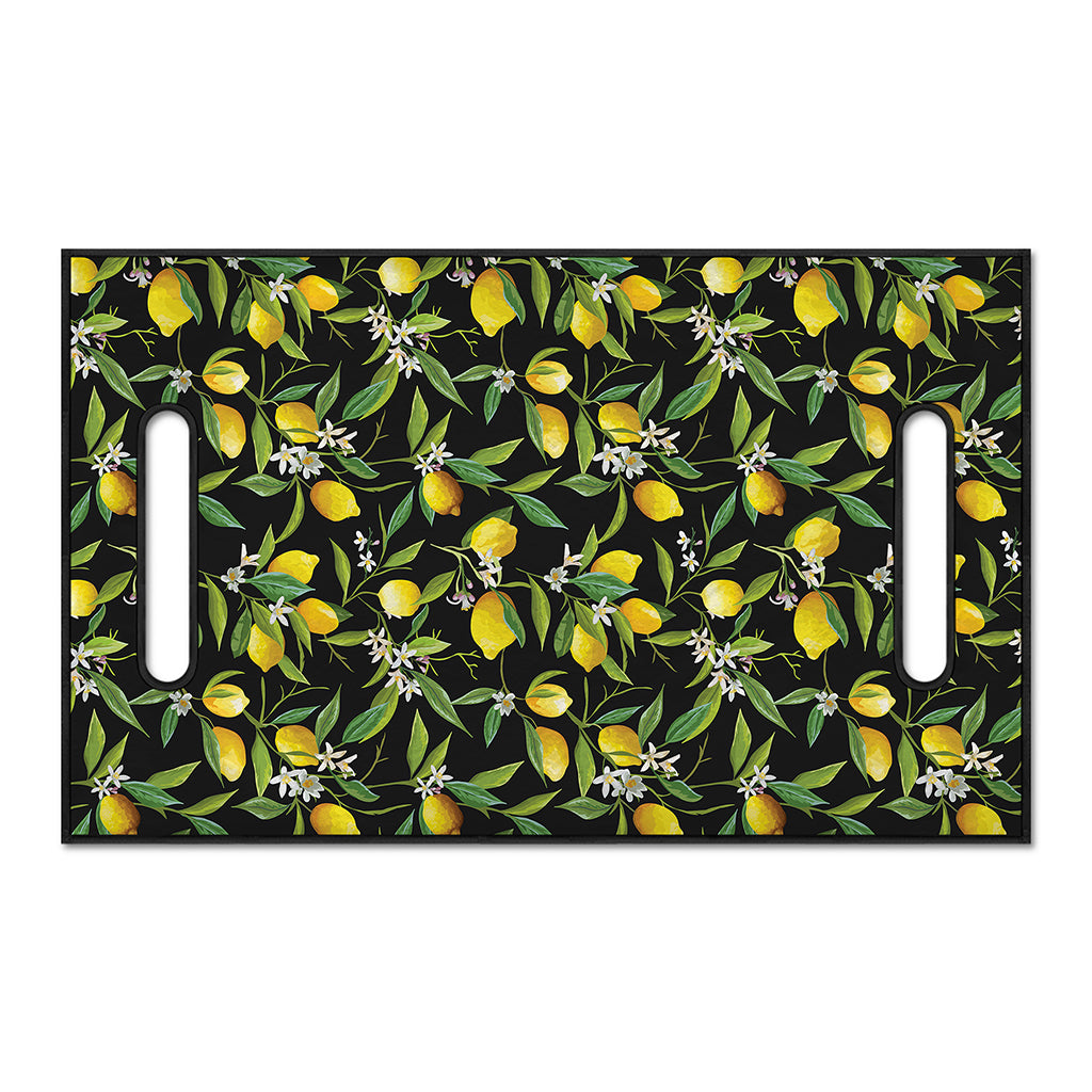 Lemon And Flower Pattern Print Golf Cart Seat Cover