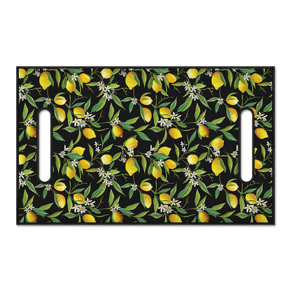 Lemon And Flower Pattern Print Golf Cart Seat Cover