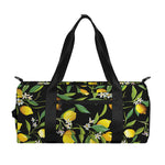 Lemon And Flower Pattern Print Gym Bag